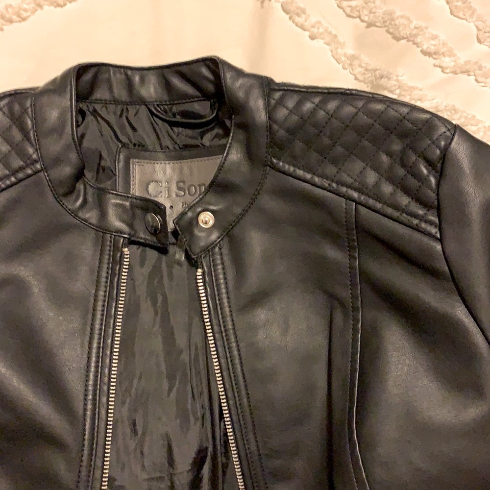 Black leather jacket